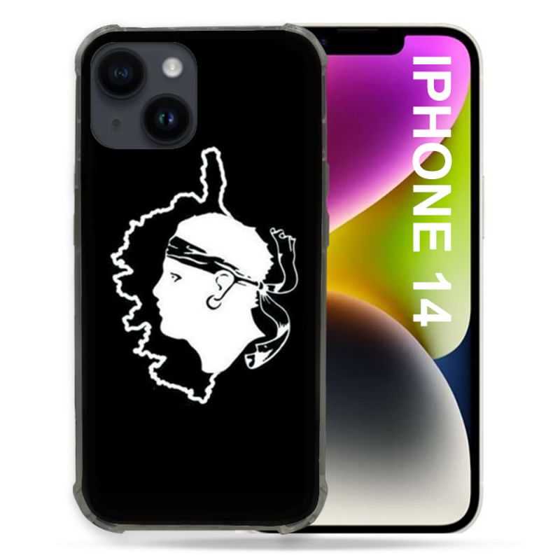 Coque Compatible MagSafe Pour Iphone 14 (6.1) Voyage Corse Noir