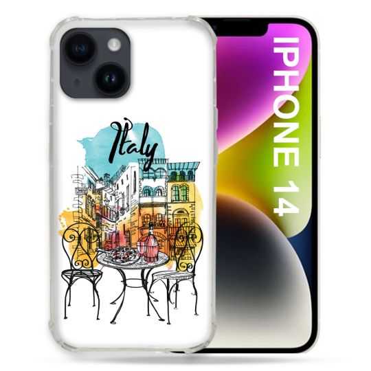 Coque Compatible MagSafe Pour Iphone 14 (6.1) Voyage Italie Vintage