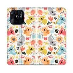 Housse cuir portefeuille Pour Xiaomi Redmi 10C Animal Koala Pattern