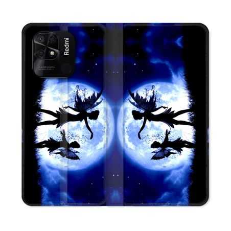 Housse cuir portefeuille Pour Xiaomi Redmi 10C Fantastique Fee Lune