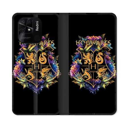Housse cuir portefeuille Pour Xiaomi Redmi 10C Harry Potter Hogwarts
