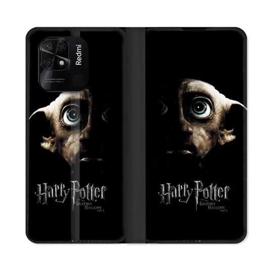 Housse cuir portefeuille Pour Xiaomi Redmi 10C Harry Potter Hollows Dobby