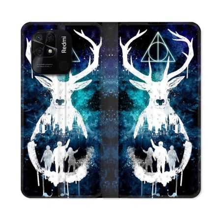 Housse cuir portefeuille Pour Xiaomi Redmi 10C Harry Potter Patronome