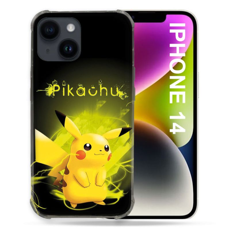 Coque Compatible MagSafe Pour Iphone 14 (6.1) Pokemon Pikachu Eclair