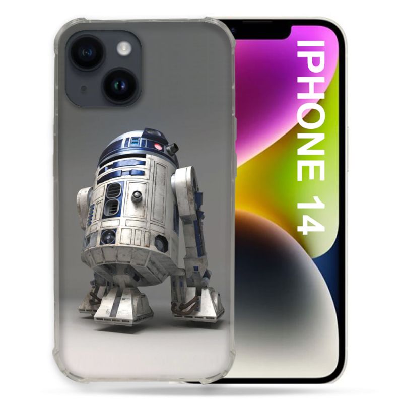 Coque Compatible MagSafe Pour Iphone 14 (6.1) Star Wars - R2D2