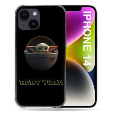 Coque Compatible MagSafe Pour Iphone 14 (6.1) Star Wars - Yoda bebe noir