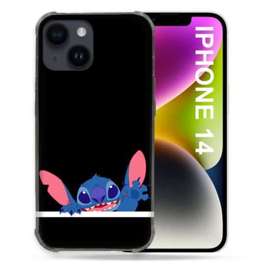 Coque Compatible MagSafe Pour Iphone 14 (6.1) Stitch Noir