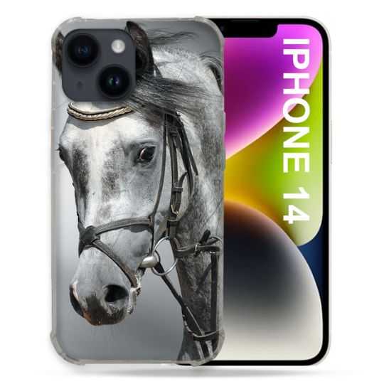 Coque Pour Iphone 14 (6.1) Animal Cheval Blanc