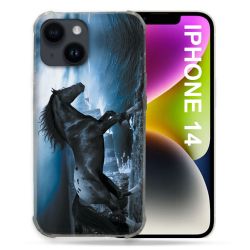 Coque Pour Iphone 14 (6.1) Animal Cheval Noir