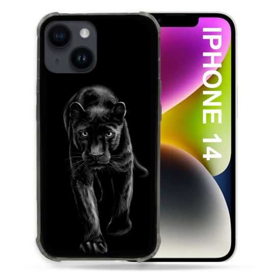 Coque Pour Iphone 14 (6.1) Animal Panthère Noire