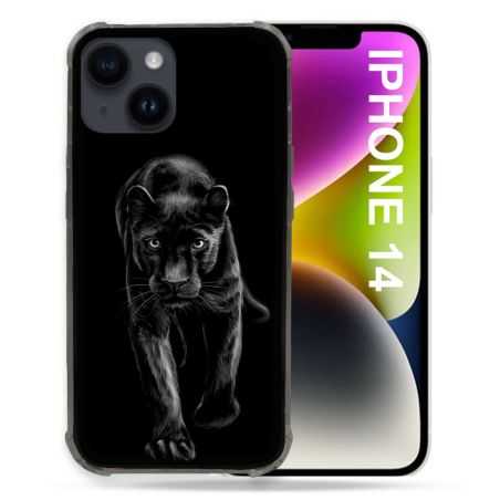 Coque Pour Iphone 14 (6.1) Animal Panthère Noire