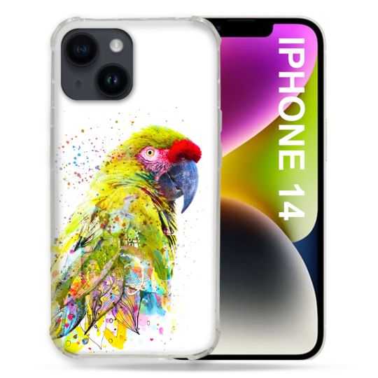 Coque Pour Iphone 14 (6.1) Animal Perroquet Jaune