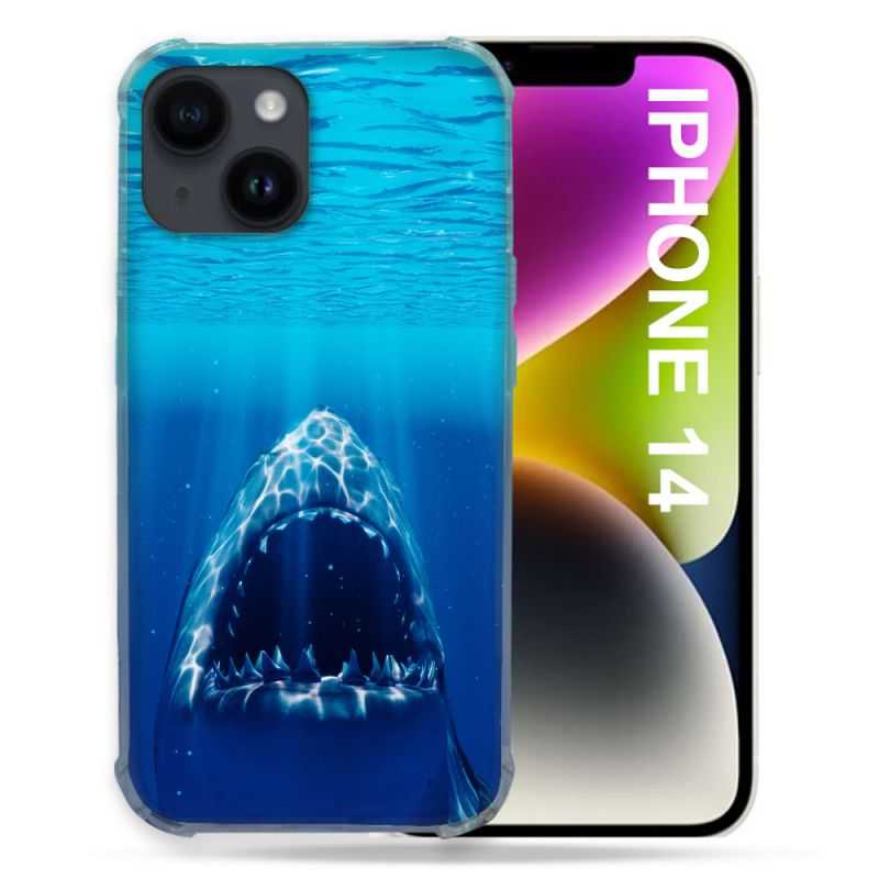 Coque Pour Iphone 14 (6.1) Animal Requin Dent