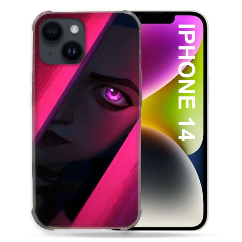 Coque Pour Iphone 14 (6.1) Arcane Jynx Rose