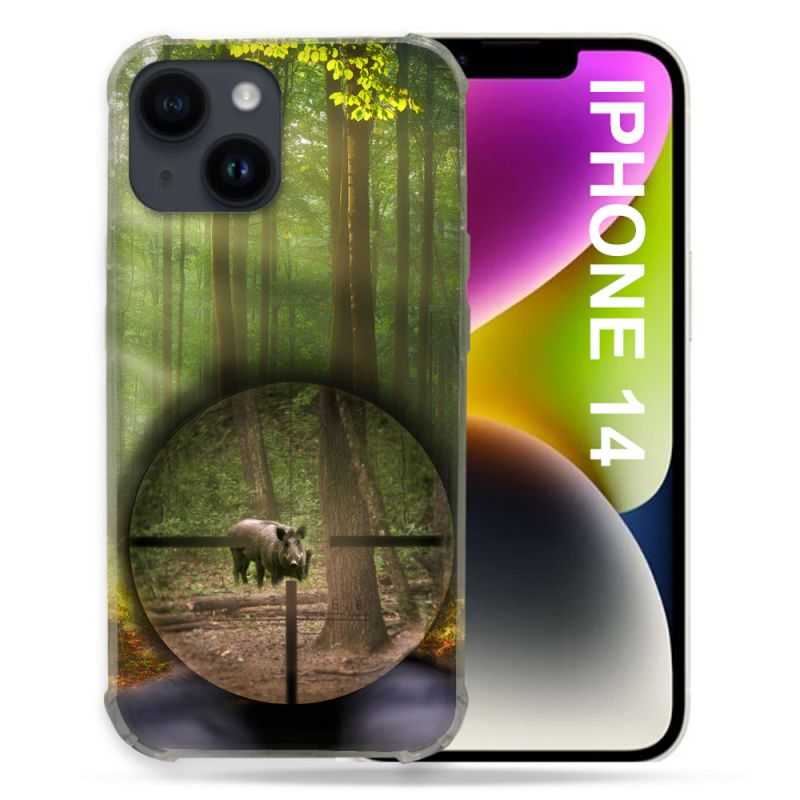 Coque Pour Iphone 14 (6.1) Chasse Sanglier Viseur