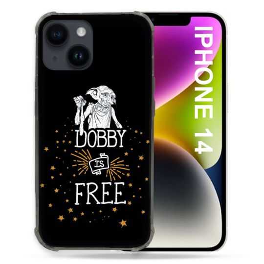 Coque Pour Iphone 14 (6.1) Harry Potter Dobby Free Noir