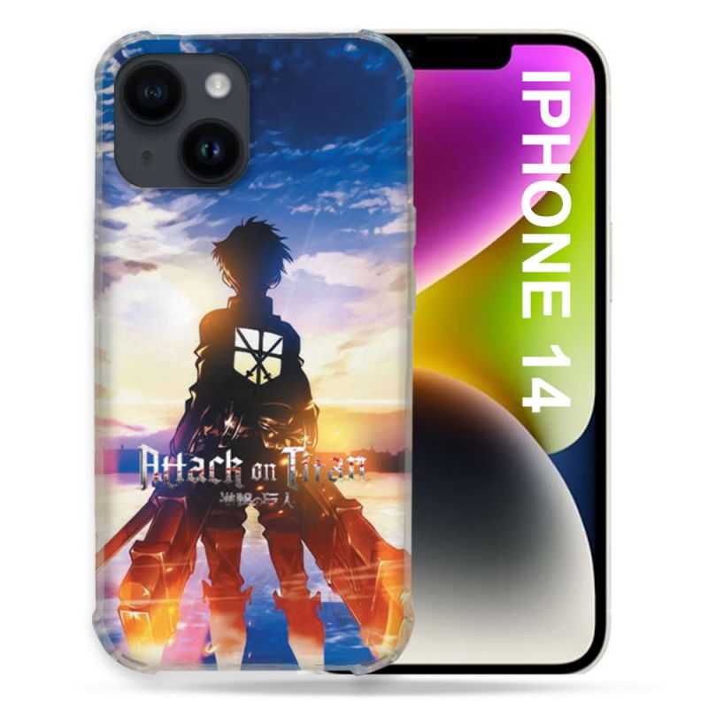 Coque Pour Iphone 14 (6.1) Manga Attaque Titans Soleil