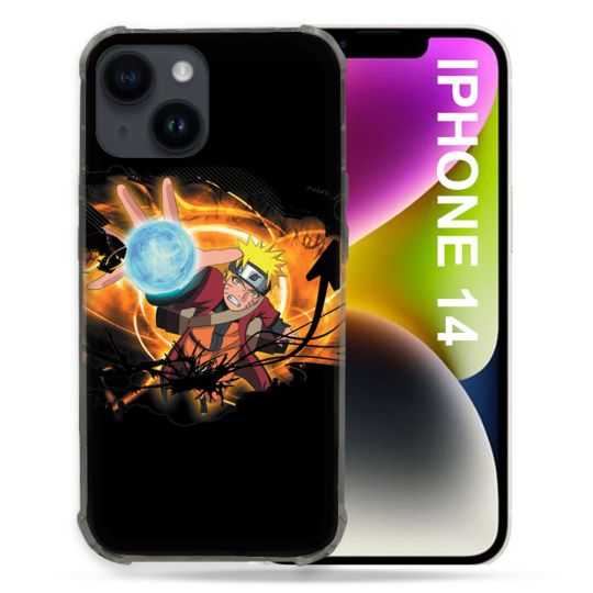 Coque Pour Iphone 14 (6.1) Manga Naruto Noir