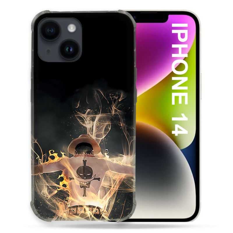 Coque Pour Iphone 14 (6.1) Manga One Piece Ace Noir