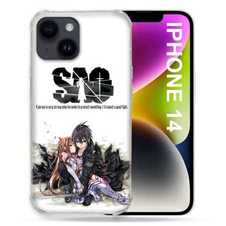 Coque Pour Iphone 14 (6.1) Manga SAO sword Art Online Blanc