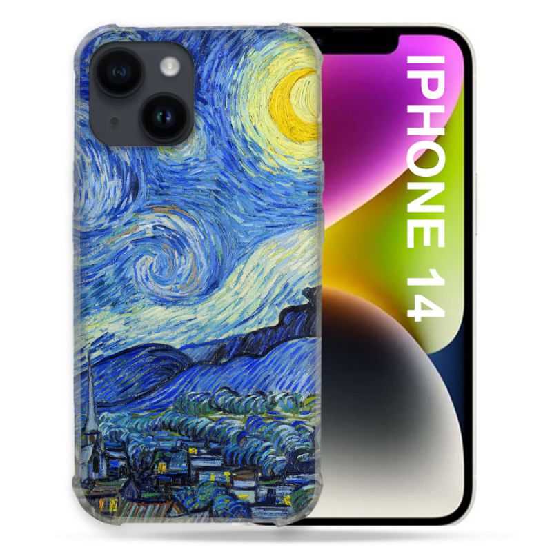 Coque Pour Iphone 14 (6.1) Peinture La nuit étoilée