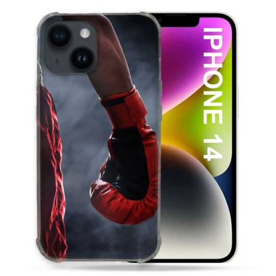 Coque Pour Iphone 14 (6.1) Sport Boxe Gant Rouge
