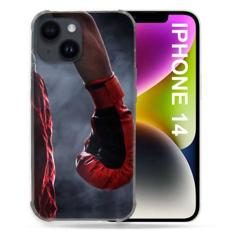 Coque Pour Iphone 14 (6.1) Sport Boxe Gant Rouge