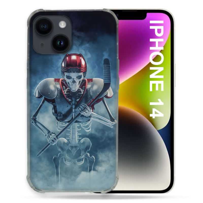 Coque Pour Iphone 14 (6.1) Sport Hockey Squelette