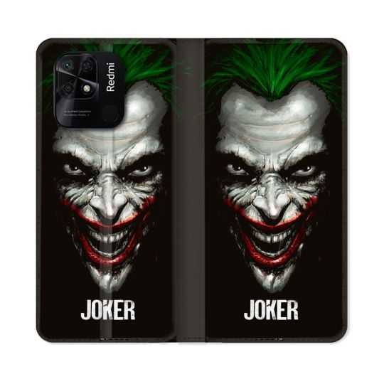 Housse cuir portefeuille Pour Xiaomi Redmi 10C Joker Noir