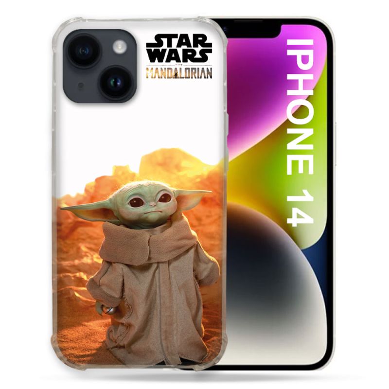 Coque Pour Iphone 14 (6.1) Star Wars - Yoda bebe soleil