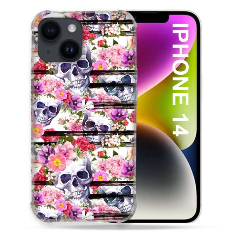 Coque Pour Iphone 14 (6.1) Tete de Mort Pattern