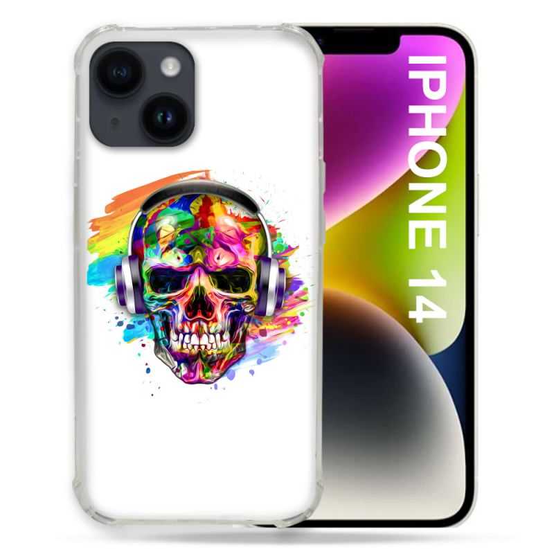 Coque Pour Iphone 14 (6.1) Tete de Mort Tag