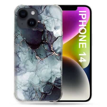 Coque Pour Iphone 14 (6.1) Texture Marbre Gris