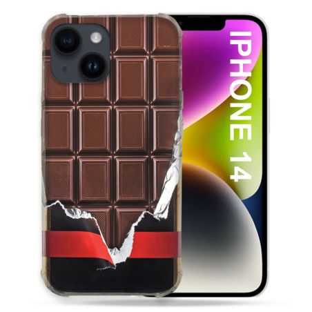 Coque Pour Iphone 14 (6.1) Texture Trompe Oeil Chocolat