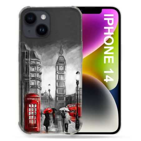 Coque Pour Iphone 14 (6.1) Voyage Angleterre Londres Vintage