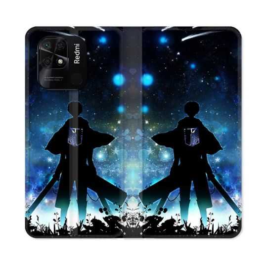Housse cuir portefeuille Pour Xiaomi Redmi 10C Manga Attaque Titans Levi