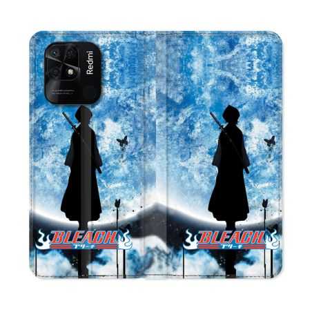 Housse cuir portefeuille Pour Xiaomi Redmi 10C Manga Bleach Lune