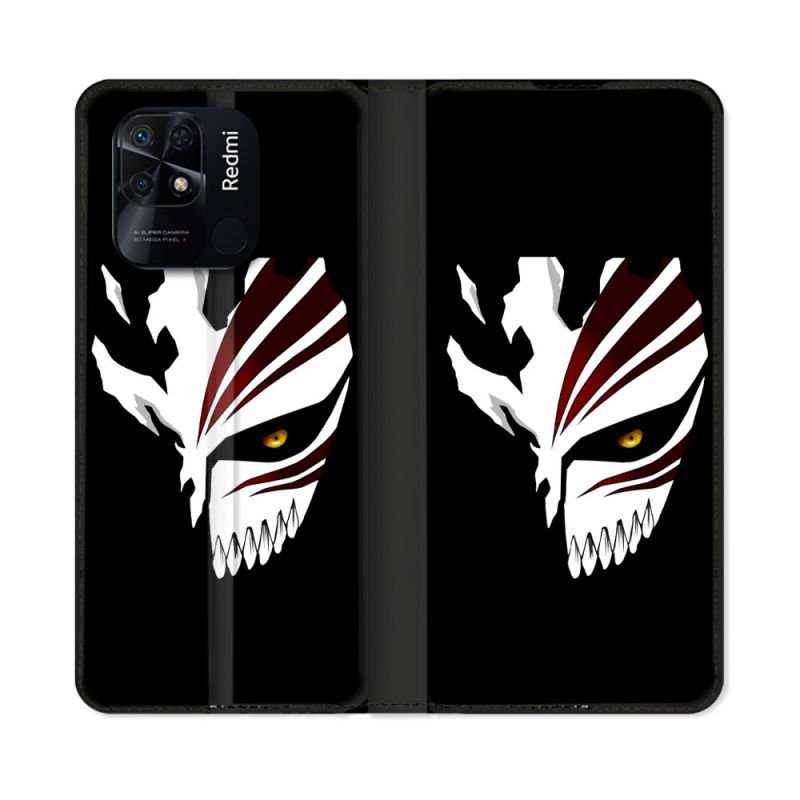 Housse cuir portefeuille Pour Xiaomi Redmi 10C Manga Bleach Masque
