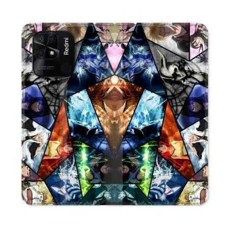 Housse cuir portefeuille Pour Xiaomi Redmi 10C Manga Bleach Pele Mele
