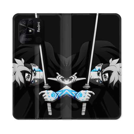 Housse cuir portefeuille Pour Xiaomi Redmi 10C Manga Boruto Epée