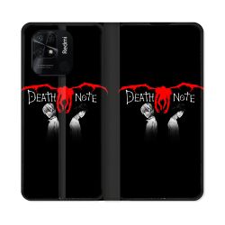 Housse cuir portefeuille Pour Xiaomi Redmi 10C Manga Death Note Noir