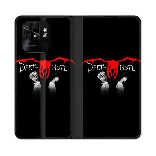 Housse cuir portefeuille Pour Xiaomi Redmi 10C Manga Death Note Noir