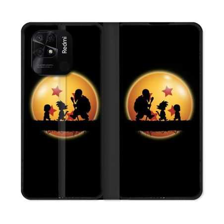 Housse cuir portefeuille Pour Xiaomi Redmi 10C Manga Dragon Ball Vintage