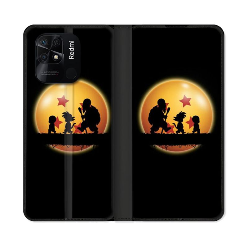 Housse cuir portefeuille Pour Xiaomi Redmi 10C Manga Dragon Ball Vintage