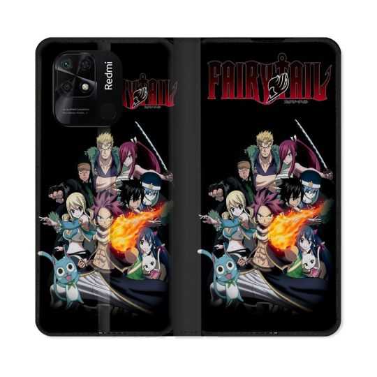 Housse cuir portefeuille Pour Xiaomi Redmi 10C Manga Fairy Tail Logo Team