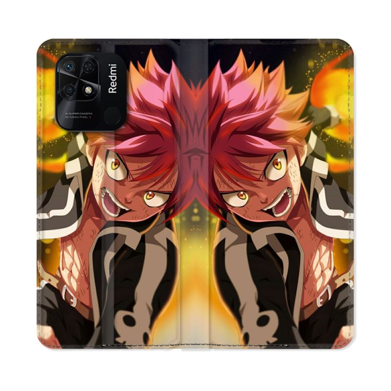 Housse cuir portefeuille Pour Xiaomi Redmi 10C Manga Fairy Tail Natsu