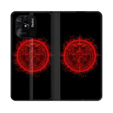 Housse cuir portefeuille Pour Xiaomi Redmi 10C Manga Fullmetal Alchemist Logo
