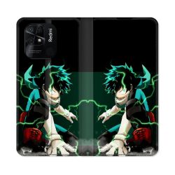 Housse cuir portefeuille Pour Xiaomi Redmi 10C Manga My Hero Academia Deku