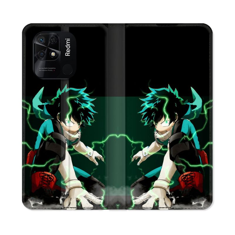 Housse cuir portefeuille Pour Xiaomi Redmi 10C Manga My Hero Academia Deku