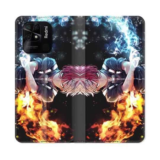 Housse cuir portefeuille Pour Xiaomi Redmi 10C Manga My Hero Academia Shoto